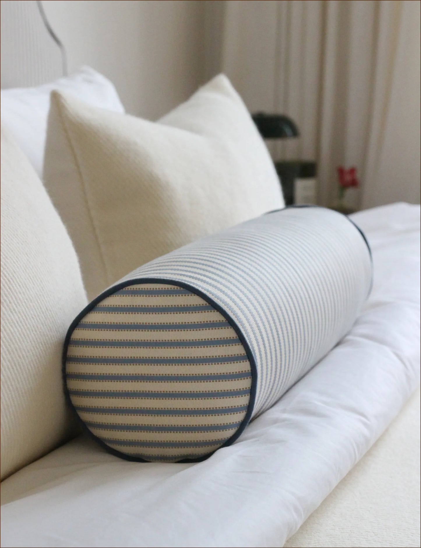 Bolster cushion in Willow Ink (Beata Heuman)