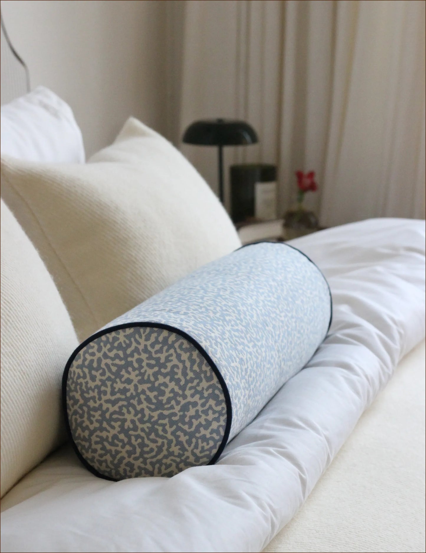 Bolster cushion in Willow Ink (Beata Heuman)