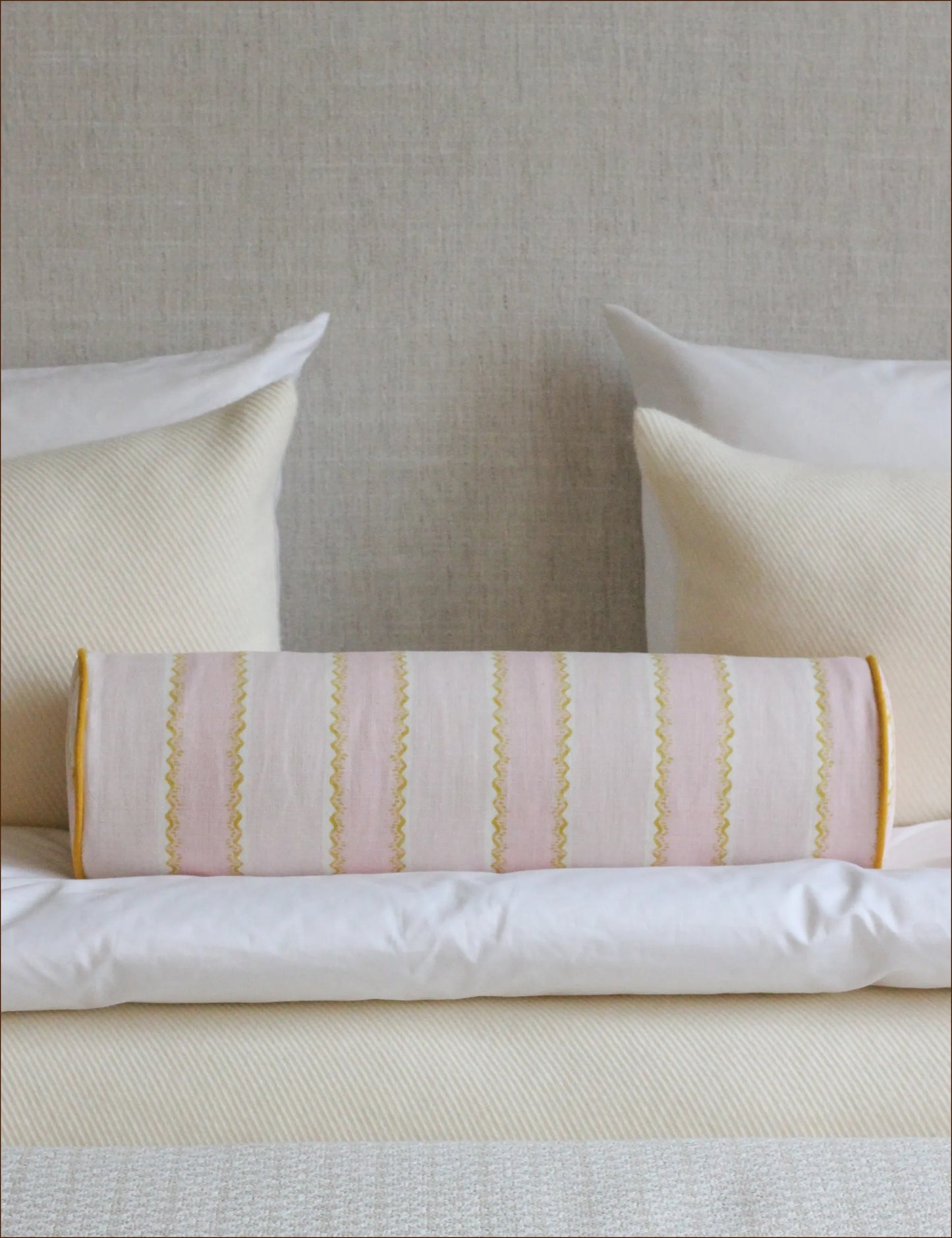 Bolster cushion in Willow Ink (Beata Heuman)