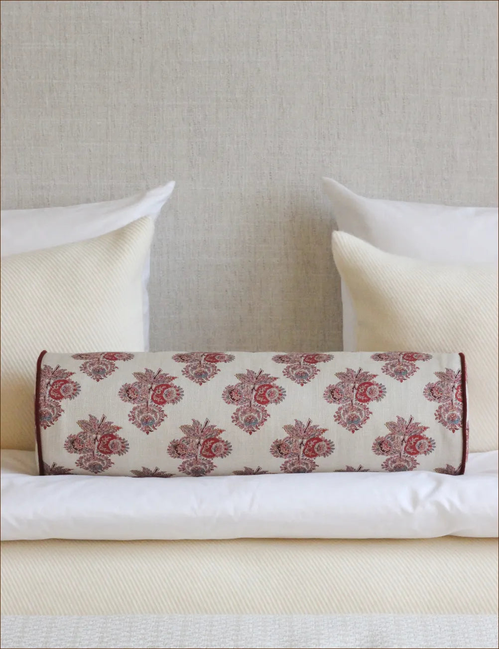 Bolster cushion in Willow Ink (Beata Heuman)