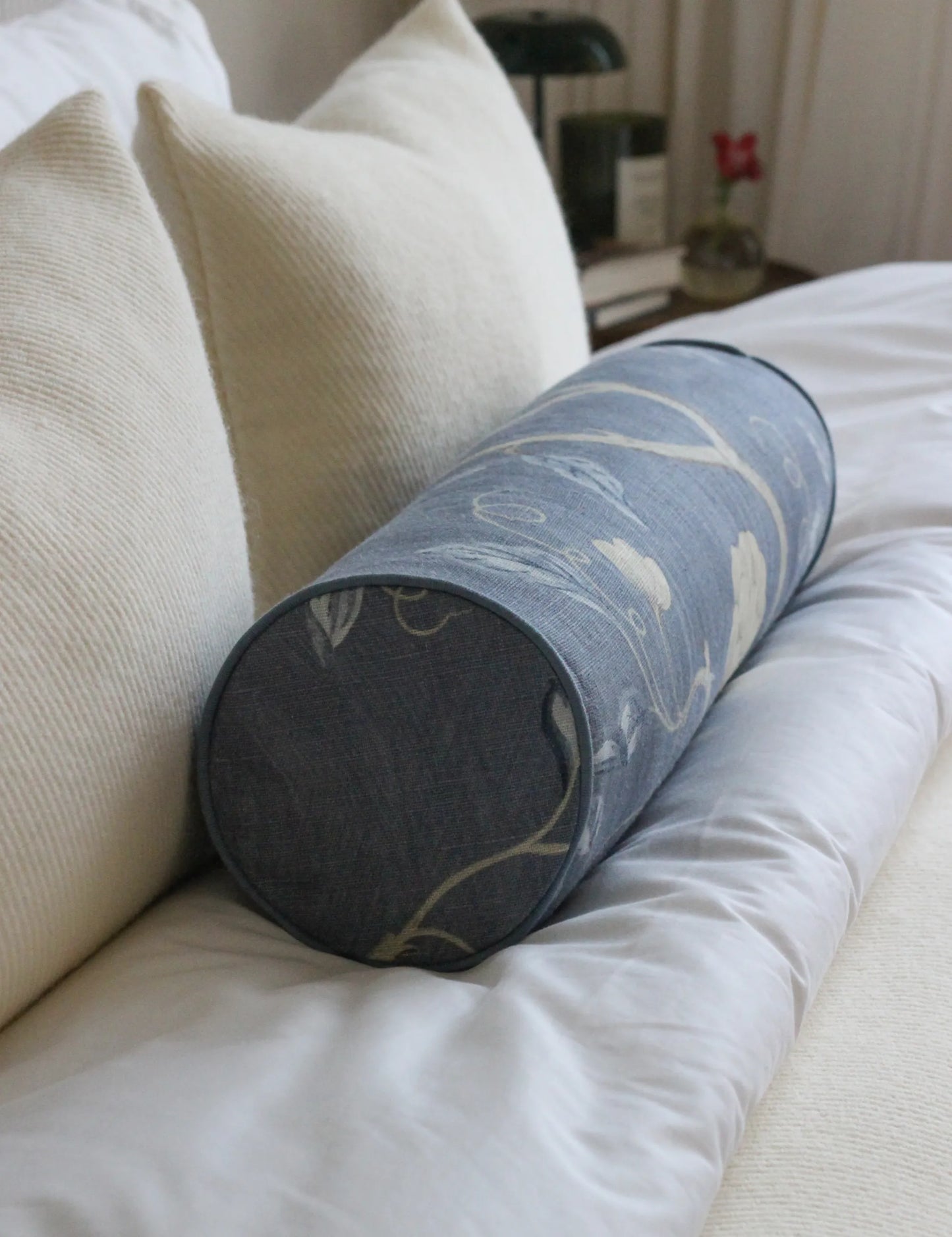 Bolster cushion in Willow Ink (Beata Heuman)