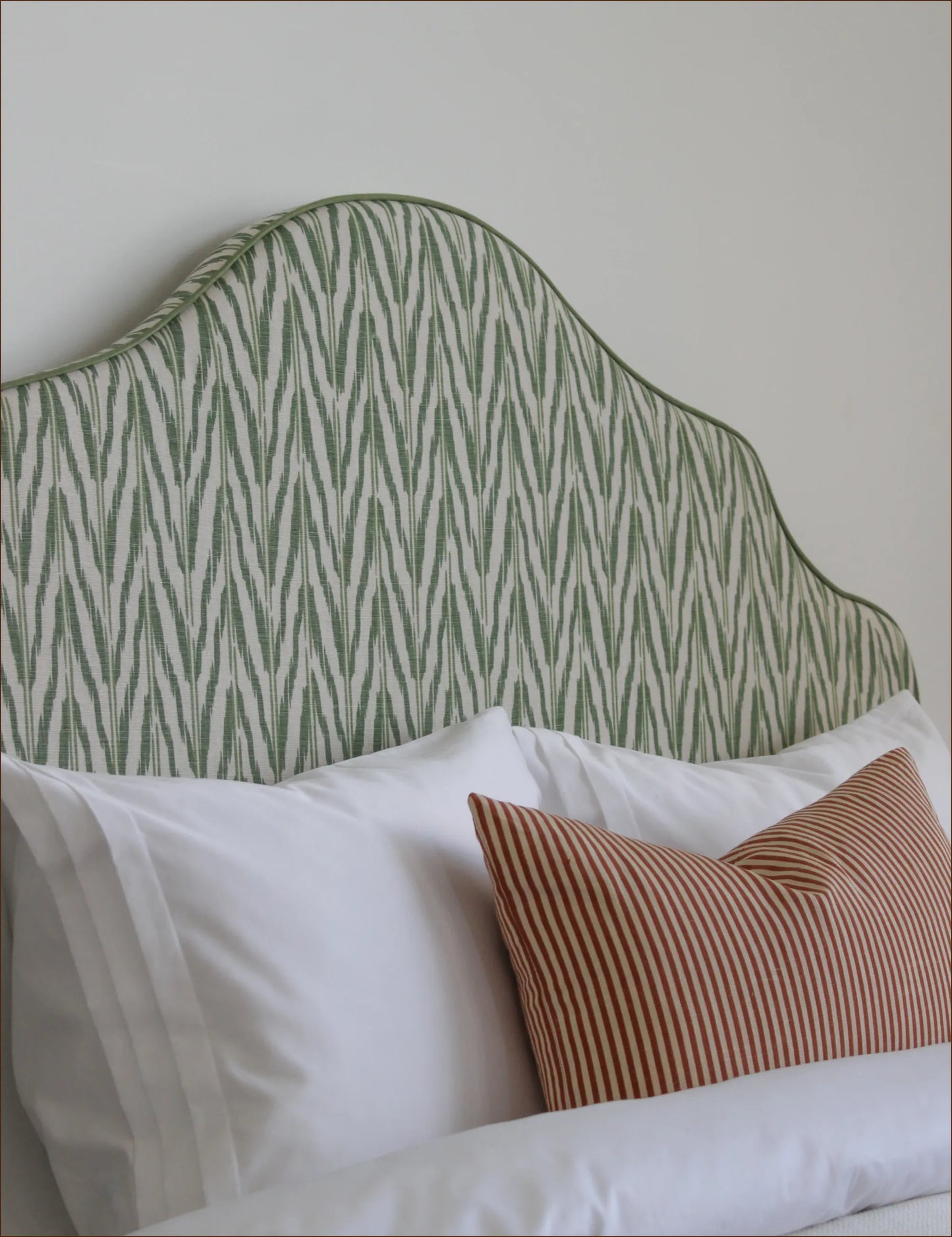 Headboard in Helene Blanche Painted Ikat