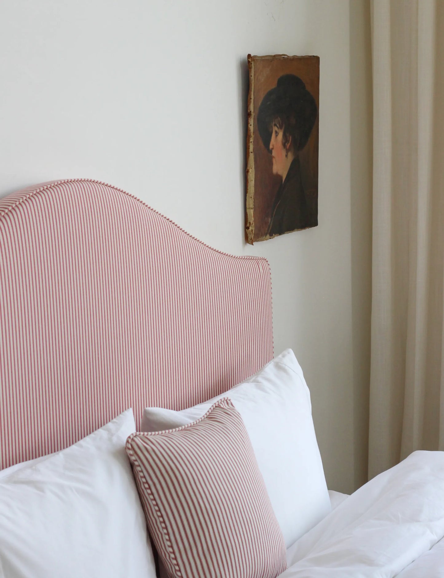 Headboard Mayfair Ticking stripe Peony 164 cm