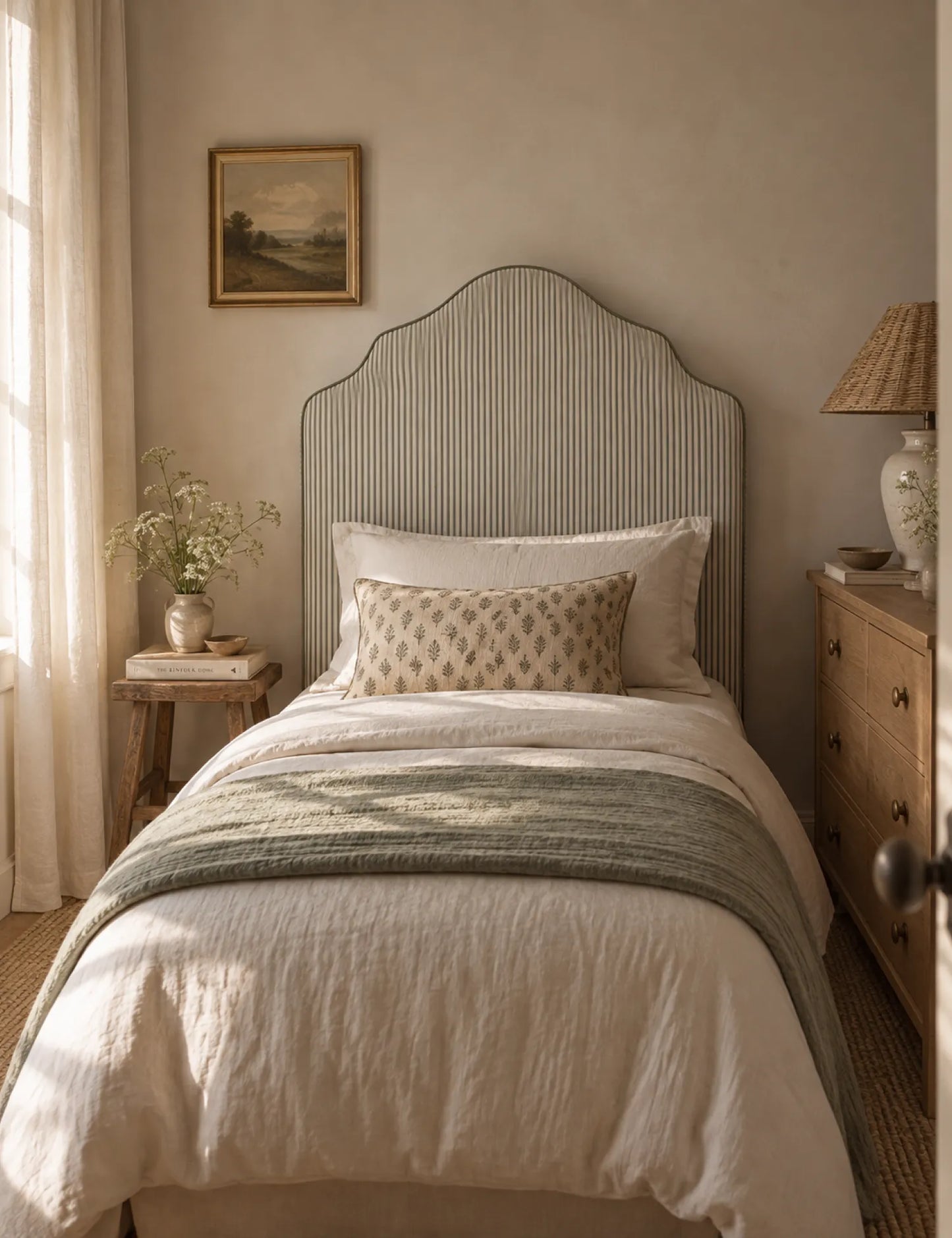 Ian Mankin Sage Tickling stripe 1