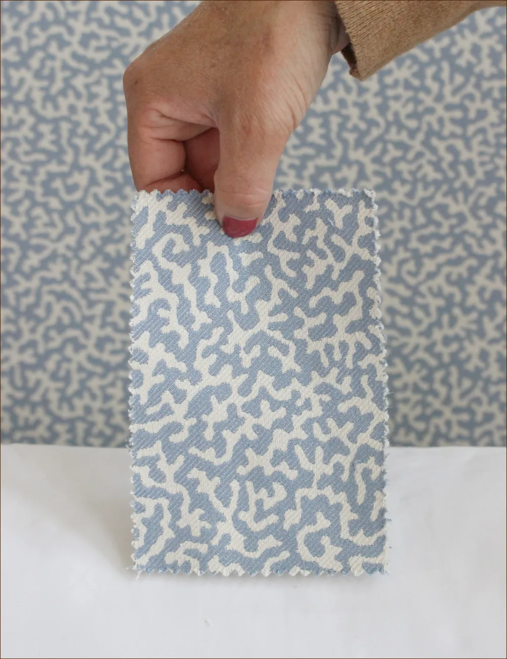 Bolster cushion in Willow Ink (Beata Heuman)