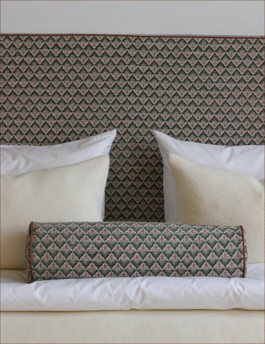 Bolster cushion in Willow Ink (Beata Heuman)