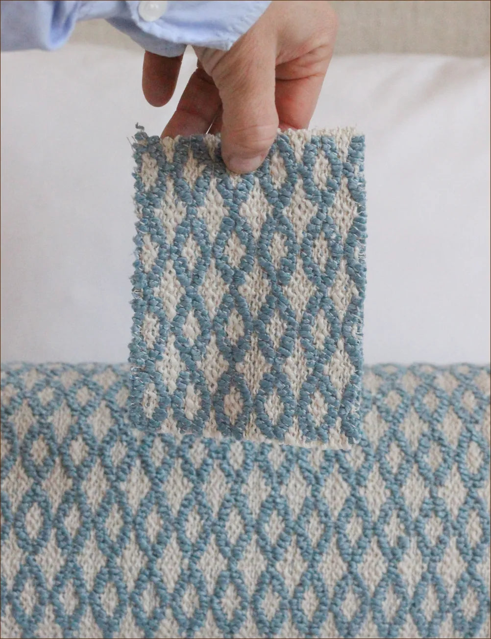 Bolster cushion in Willow Ink (Beata Heuman)