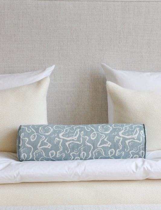 Bolster cushion in Willow Ink (Beata Heuman)