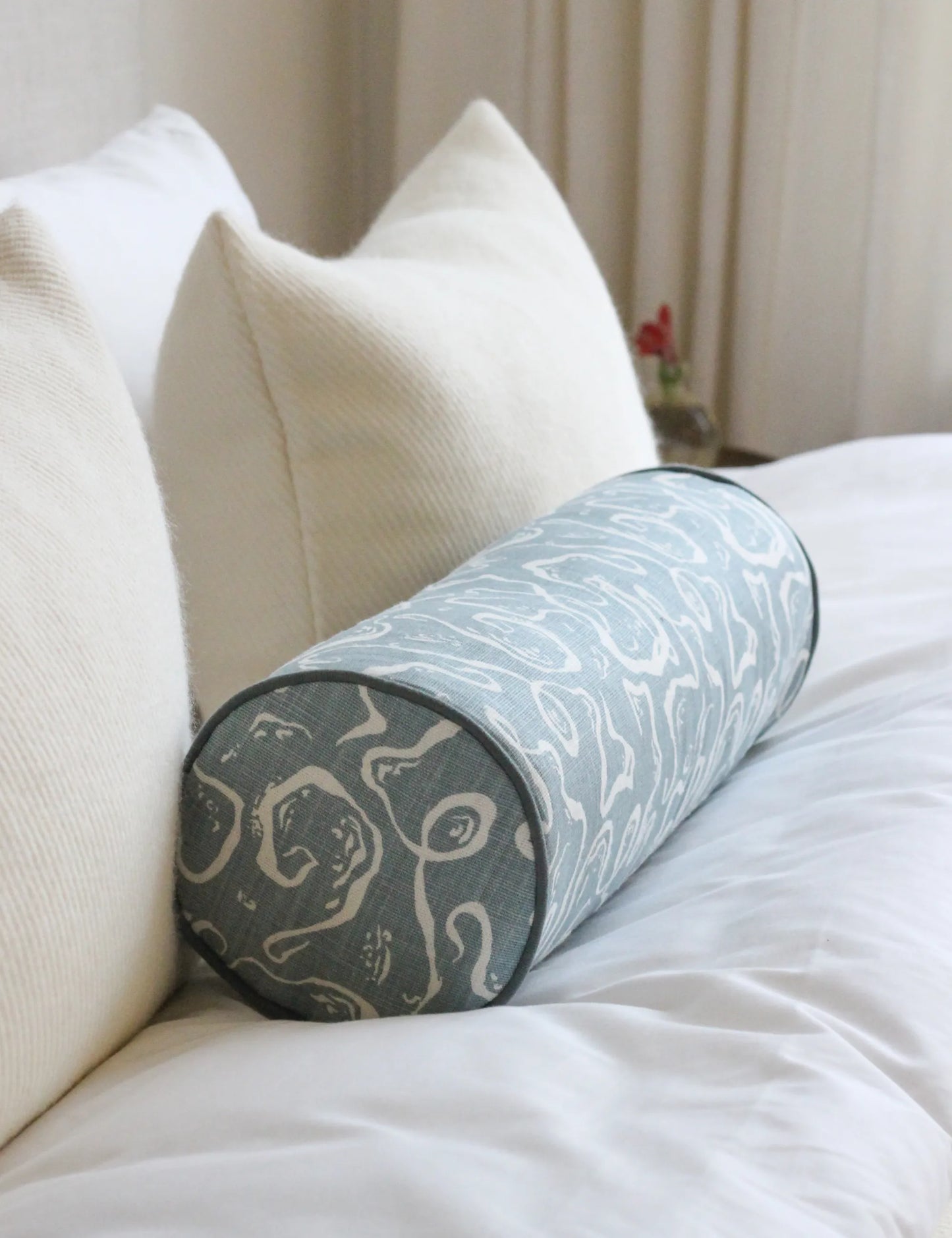 Bolster cushion in Willow Ink (Beata Heuman)