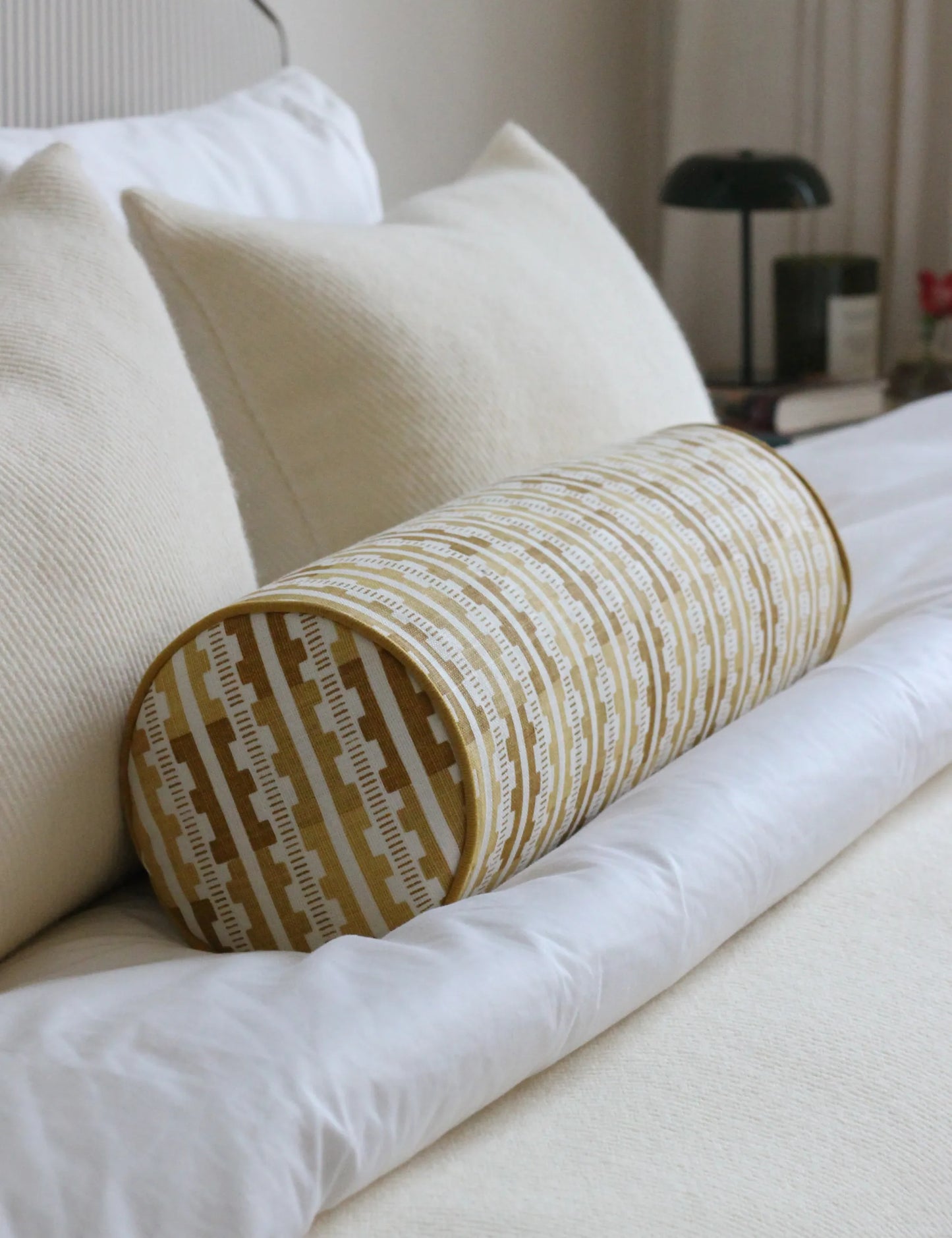 Bolster cushion in Willow Ink (Beata Heuman)