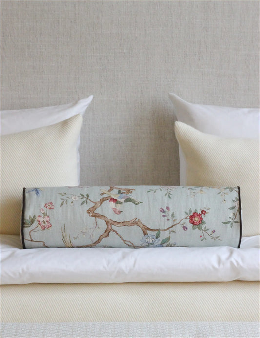 Bolster cushion in Willow Ink (Beata Heuman)