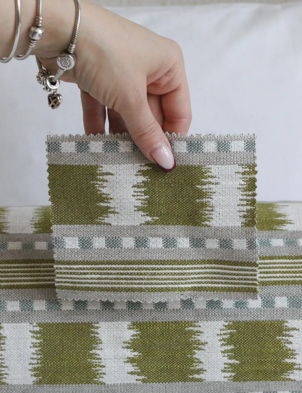 Bolster cushion in Willow Ink (Beata Heuman)