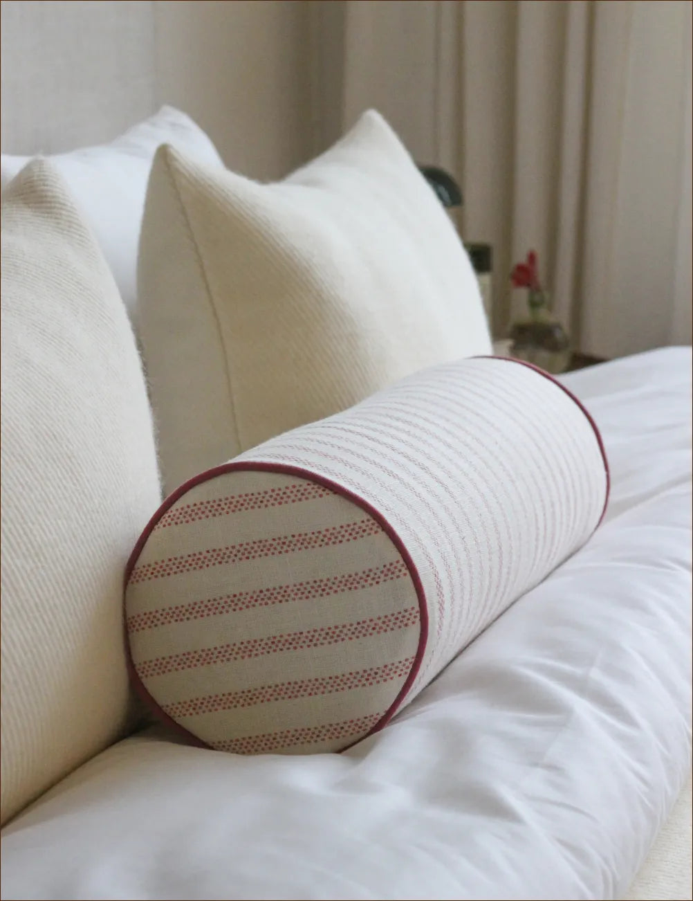 Bolster cushion in Willow Ink (Beata Heuman)