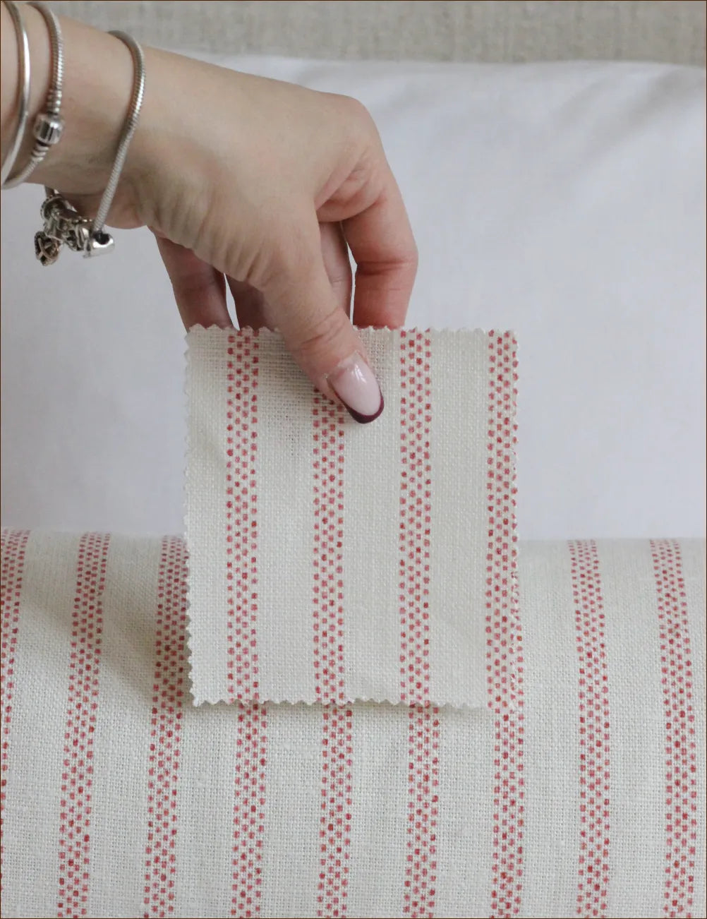 Bolster cushion in Willow Ink (Beata Heuman)