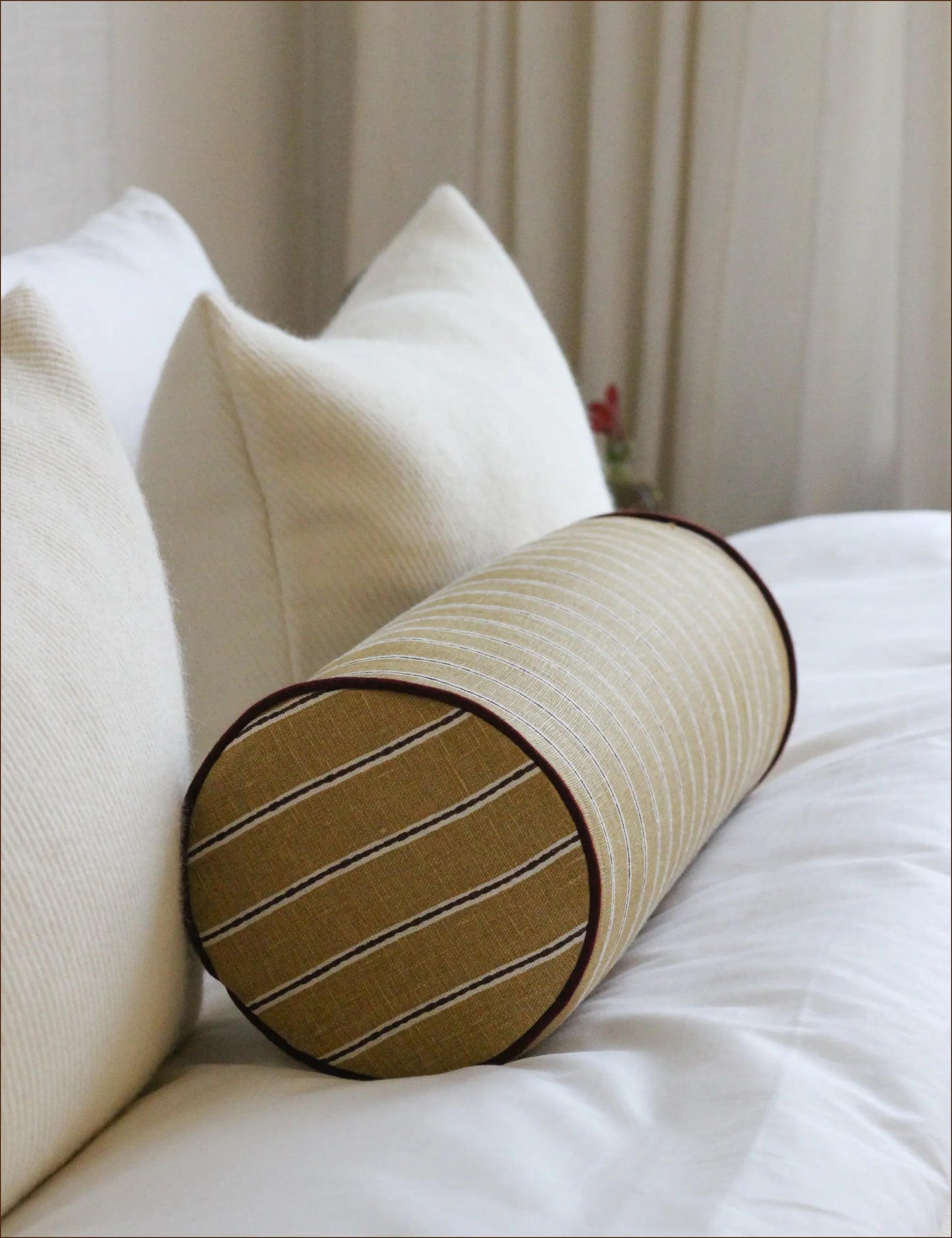 Bolster cushion in Willow Ink (Beata Heuman)