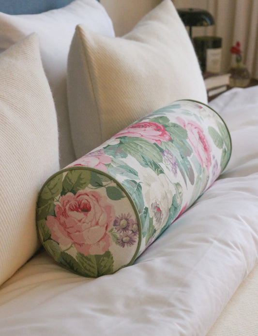 Bolsterkudde i Richmond Chelsea – Pink/Celadon (Sanderson)