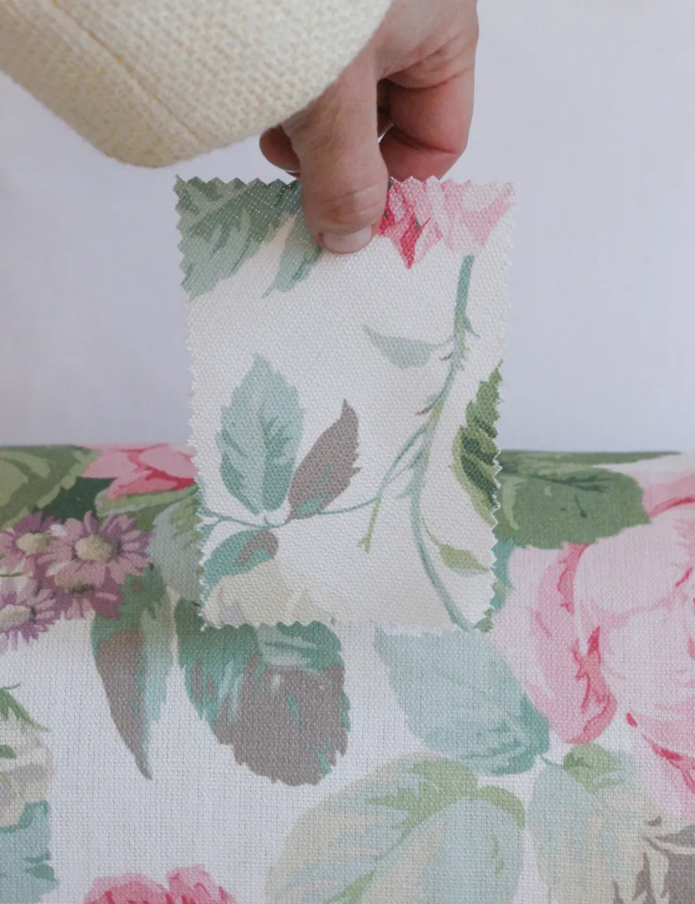 Bolster cushion in Willow Ink (Beata Heuman)