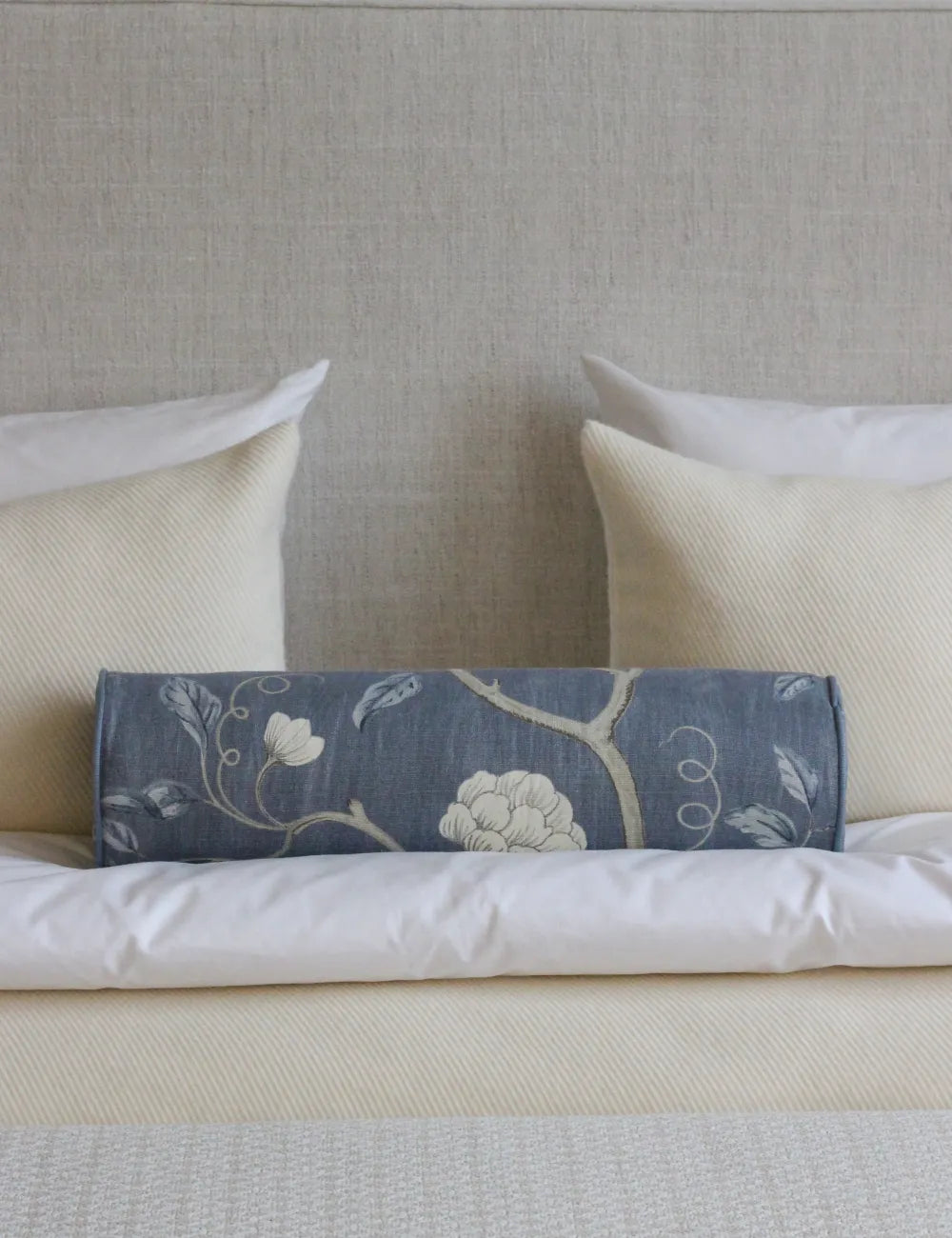 Bolster cushion in Willow Ink (Beata Heuman)