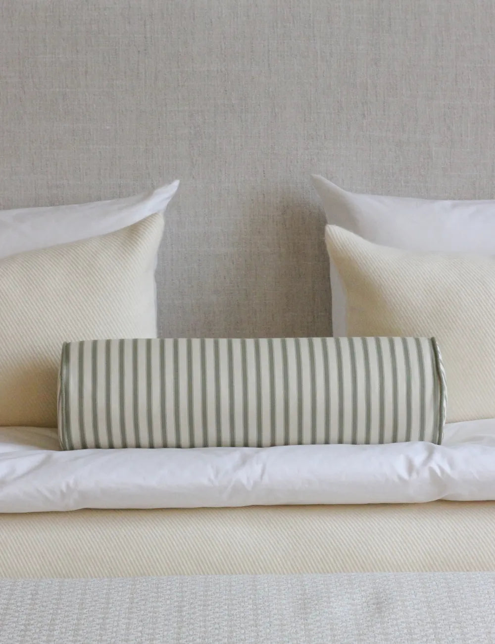 Bolster cushion in Willow Ink (Beata Heuman)