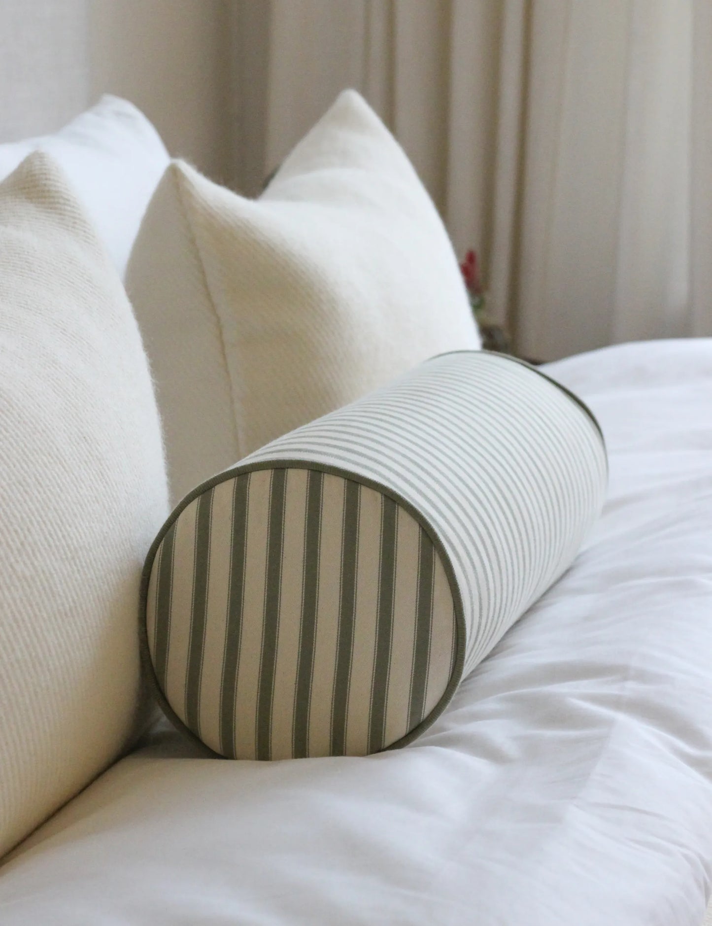 Bolster cushion in Willow Ink (Beata Heuman)