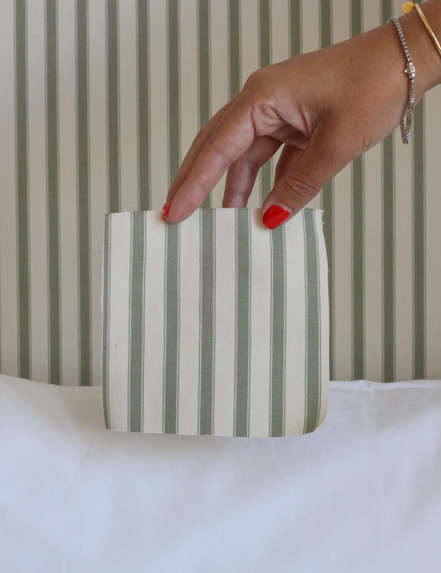 Bolster cushion in Willow Ink (Beata Heuman)