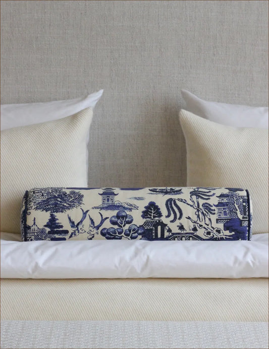 Bolster cushion in Willow Ink (Beata Heuman)