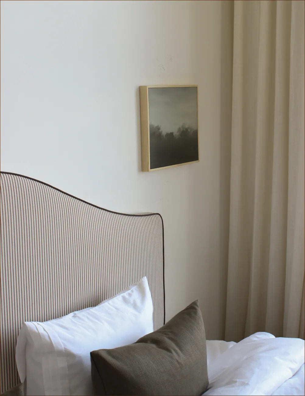 Headboard Mayfair Ticking stripe Brown 164 cm